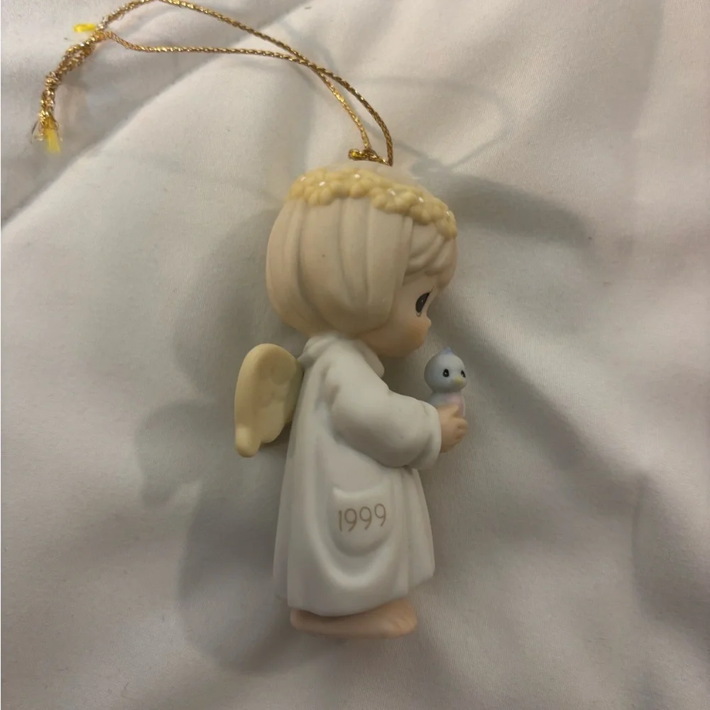 1999 Precious Moments Porcelain Ornament  May Your Wishes For Peace Take Wing